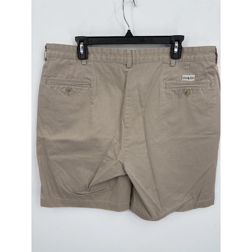 Polo Ralph Lauren Tyler VTG Shorts Men's 40 Khaki Pleated Casual Preppy Chino - Picture 5 of 8